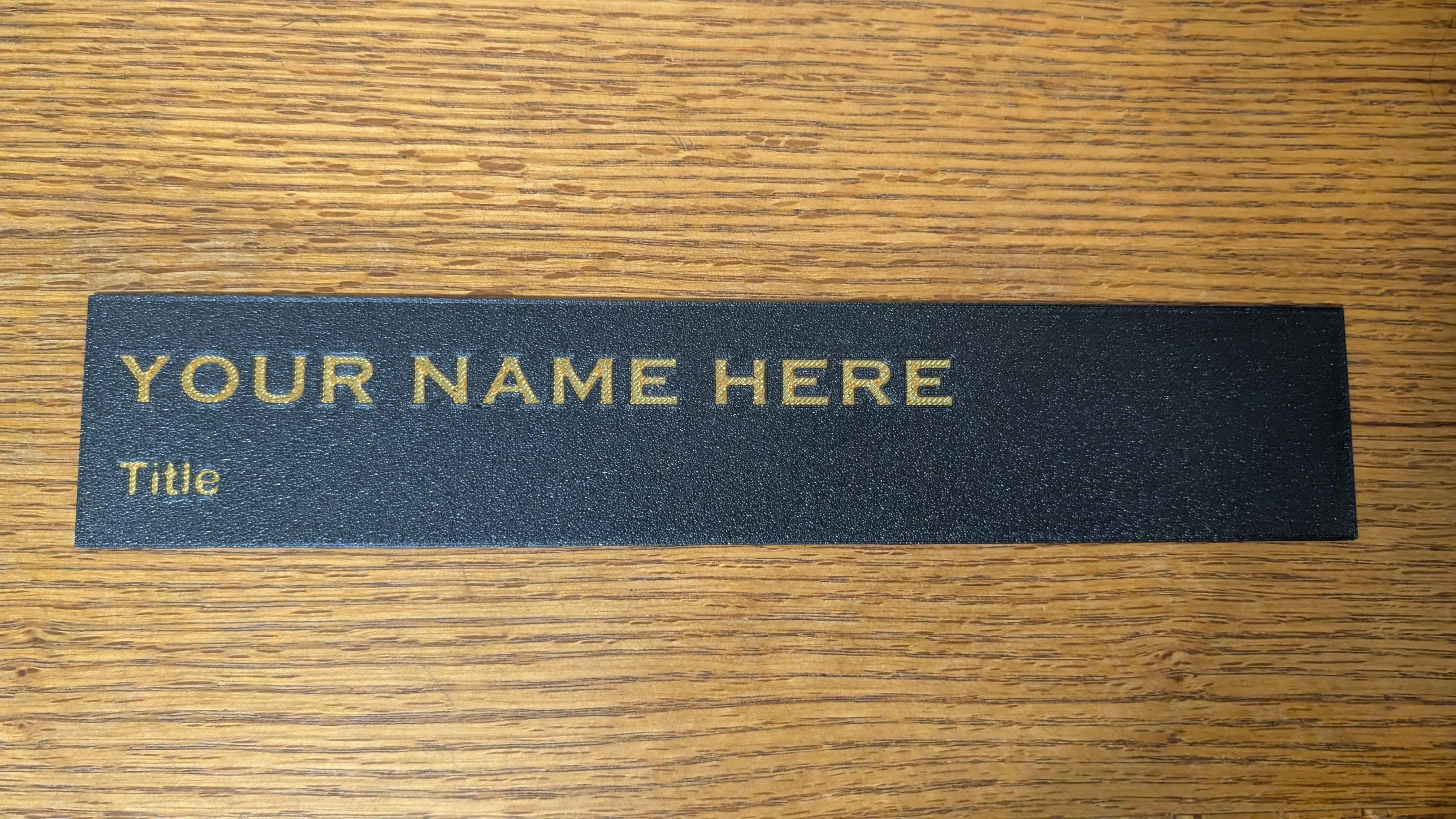 Custom Office Door Nameplate Insert