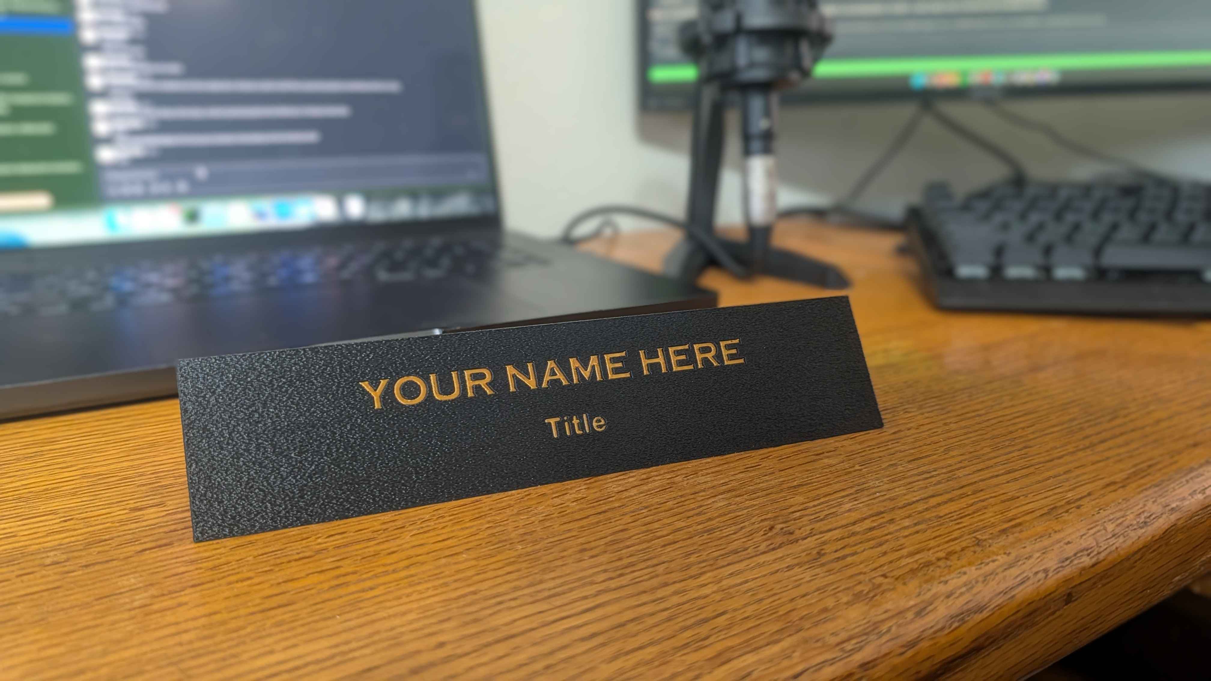 Custom Office Desk Nameplate